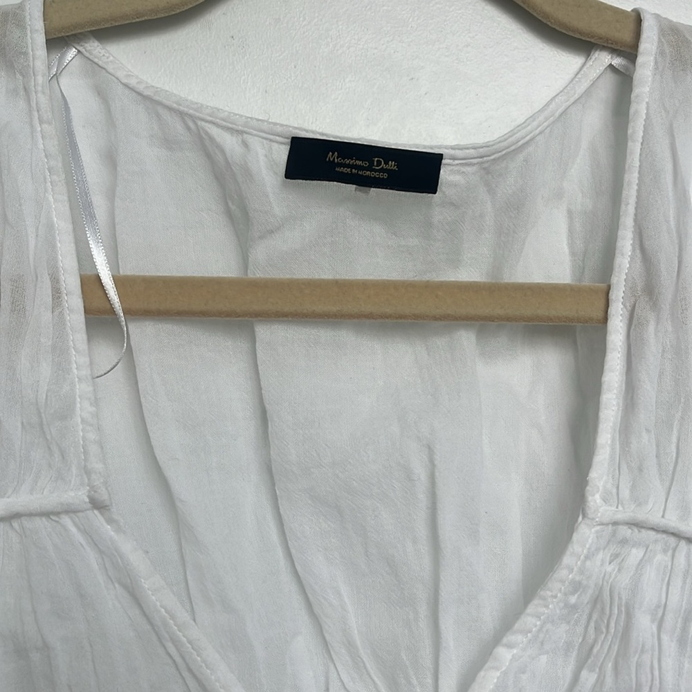 Massimo Dutti Cotton Voile Blouse - Picture 3 of 10
